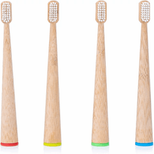 Load image into Gallery viewer, Self Standing Bamboo Toothbrush - Colored Bottom