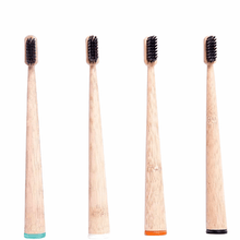 Load image into Gallery viewer, Self Standing Bamboo Toothbrush - Colored Bottom