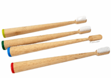 Load image into Gallery viewer, Self Standing Bamboo Toothbrush - Colored Bottom