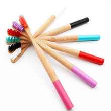 Load image into Gallery viewer, Round Handle Bamboo Toothbrush